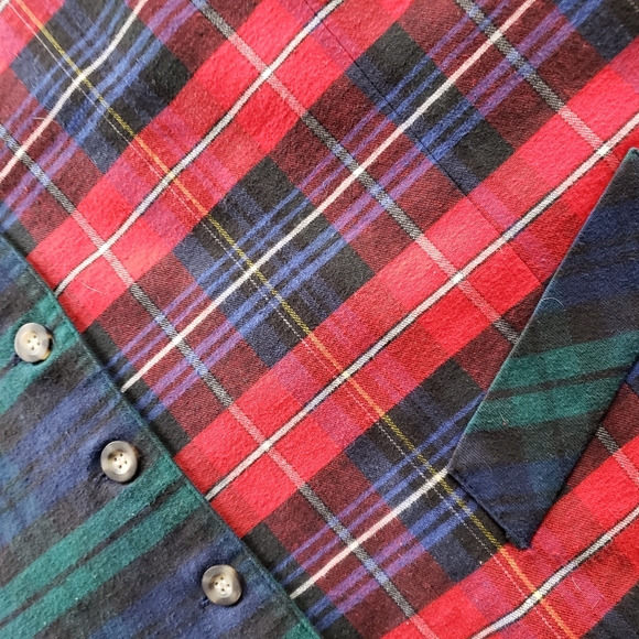90s Vintage Patchwork Plaid Vest Talbots - Picture 10 of 12